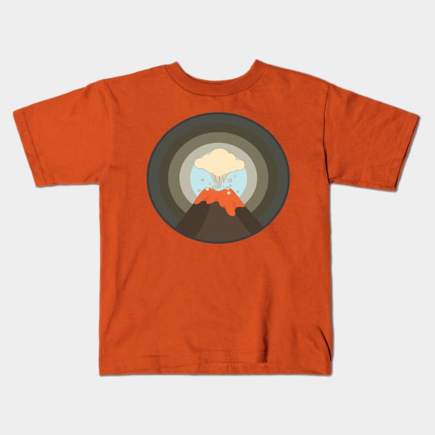 Total Orange Volcano Max 95 Kids T-Shirt by justinrodriguez71653318